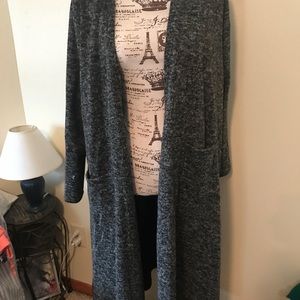 Lularoe sweater duster grey size L